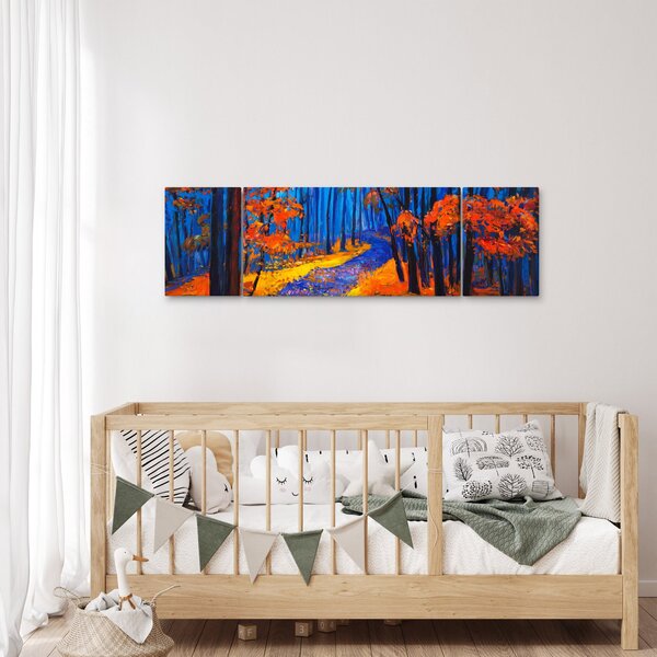 Obraz podzimního lesa (170x50 cm)