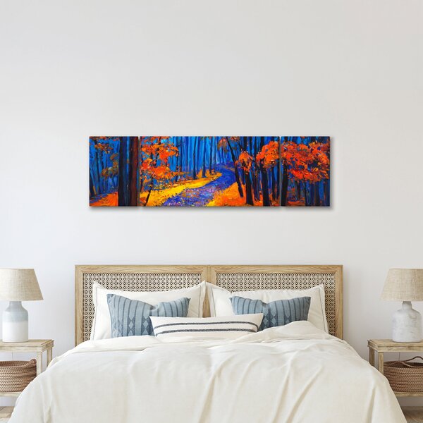 Obraz podzimního lesa (170x50 cm)