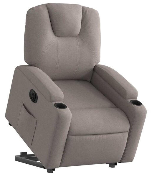 Elektrické zvedací polohovací křeslo taupe textil 3204400
