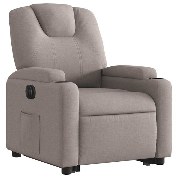 Elektrické zvedací polohovací křeslo taupe textil 3204400
