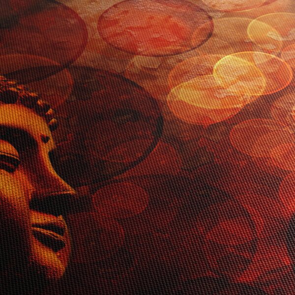 Obraz - Buddha v červených tónech (30x30 cm)