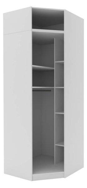 KORPUS ROHOVÉ SKŘÍNĚ, bílá, 91,1/242,2/91,1 cm Hom`in - Šatní skříně