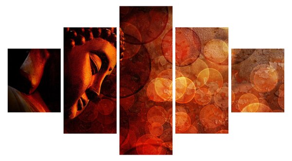 Obraz - Buddha v červených tónech (125x70 cm)