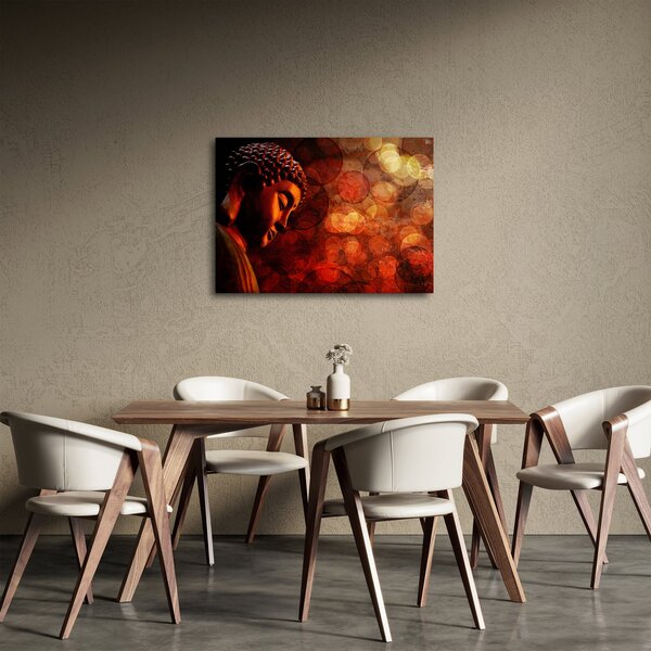 Obraz - Buddha v červených tónech (70x50 cm)