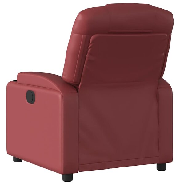 Elektrické polohovací křeslo vínové umělá kůže 3204420