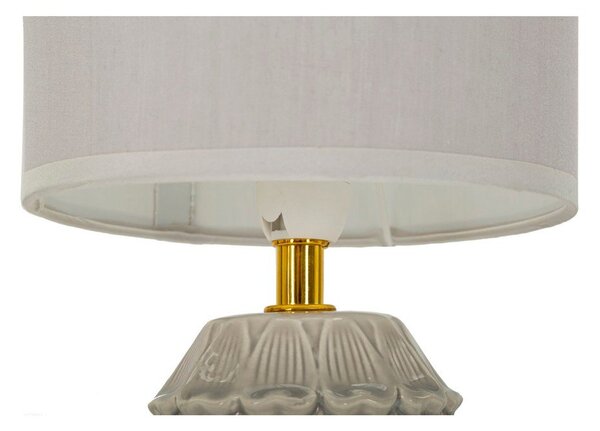 Béžová keramická stolní lampa s textilním stínidlem (výška 30,5 cm) Pigny – Mauro Ferretti