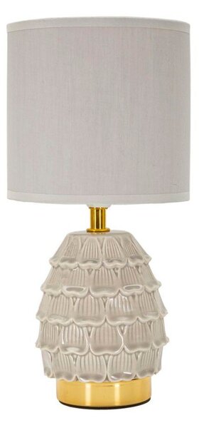 Béžová keramická stolní lampa s textilním stínidlem (výška 30,5 cm) Pigny – Mauro Ferretti