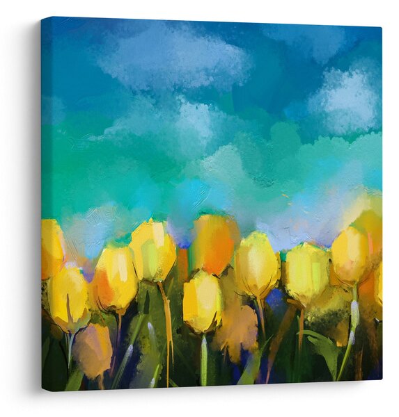 Obraz žlutých tulipánů (30x30 cm)