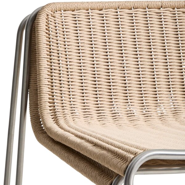Kave Home Béžová zahradní barová židle Tavari 65 cm