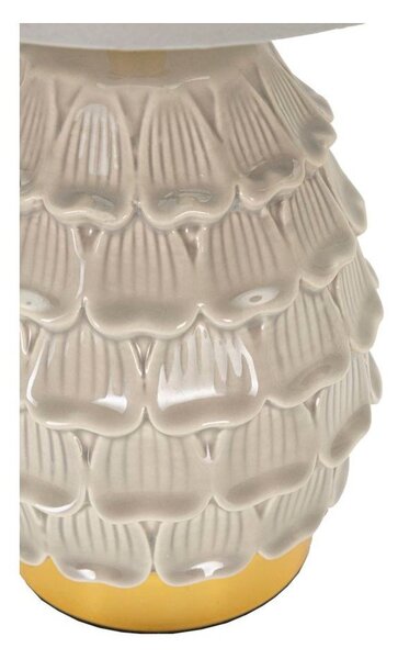 Béžová keramická stolní lampa s textilním stínidlem (výška 30,5 cm) Pigny – Mauro Ferretti
