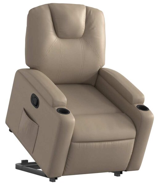 Zvedací polohovací křeslo cappuccino umělá kůže 3204436