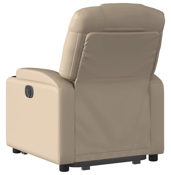 Zvedací polohovací křeslo cappuccino umělá kůže 3204436