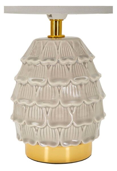 Béžová keramická stolní lampa s textilním stínidlem (výška 30,5 cm) Pigny – Mauro Ferretti