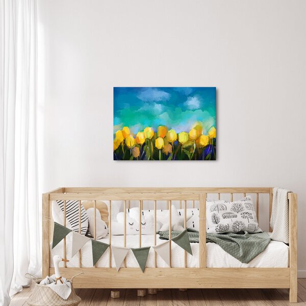 Obraz žlutých tulipánů (70x50 cm)