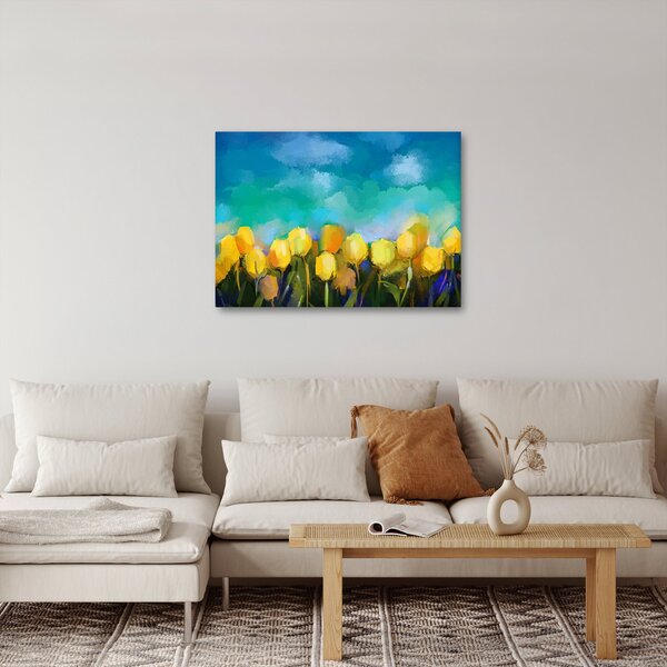 Obraz žlutých tulipánů (70x50 cm)