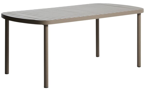 Kave Home Béžový kovový zahradní jídelní stůl Joncols 180 x 90 cm