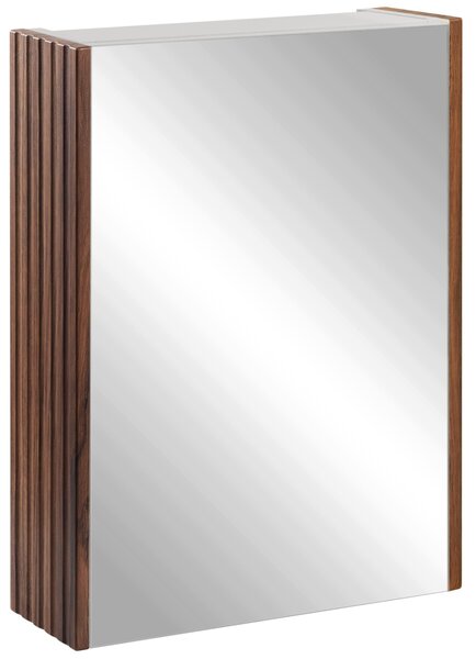 Rodan Zrcadlová Skříňka 40 cm - Šedá - Boční Panely Dub Ořech - Závěsná - Bezúchytková - 1dveřová - FLOW
