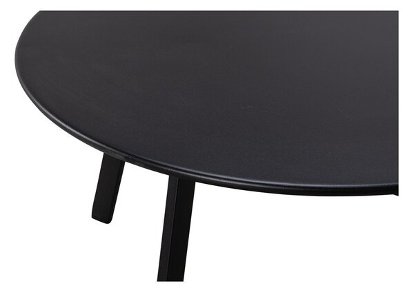 Černý zahradní odkládací stolek WOOOD Fer, ø 70 cm
