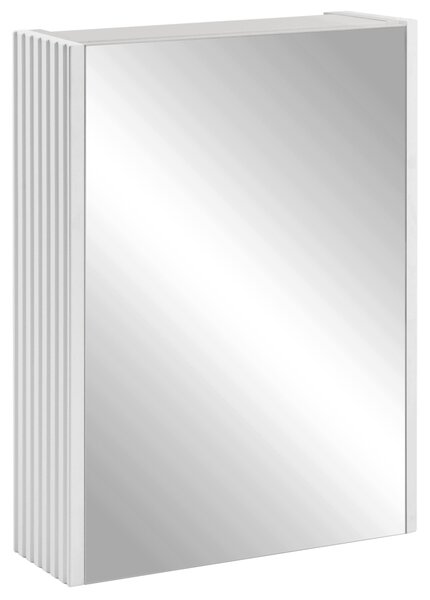 Rodan Zrcadlová Skříňka 40 cm - Šedá - Bílé Boční Panely - Závěsná - Bezúchytková - 1dveřová - ELEGANCE
