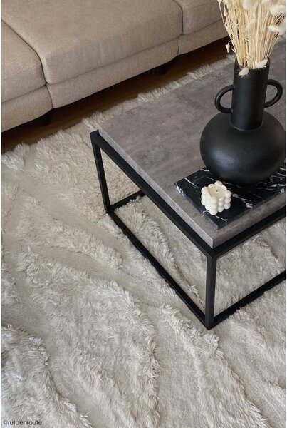 Bílý pratelný ručně tkaný vlněný koberec 170x240 cm Enkang Ivory – Lorena Canals