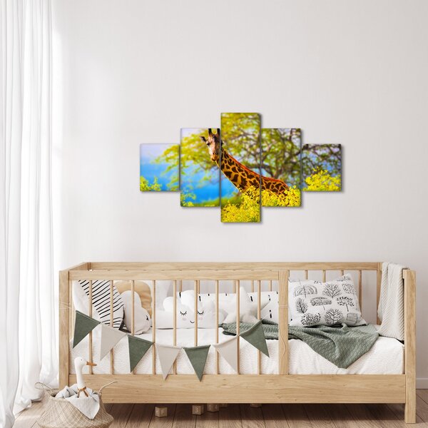 Obraz žirafy v Africe (125x70 cm)