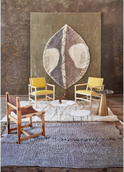 Bílý pratelný ručně tkaný vlněný koberec 170x240 cm Enkang Ivory – Lorena Canals