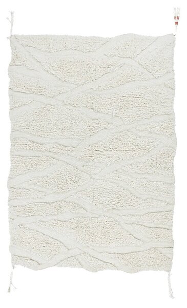 Bílý pratelný ručně tkaný vlněný koberec 170x240 cm Enkang Ivory – Lorena Canals