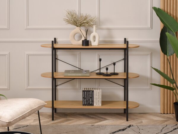 Konzolový stolek Inge (dub + černá). Akce -15%