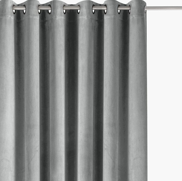 Šedý sametový dimout závěs 200x250 cm Velto – Filumi