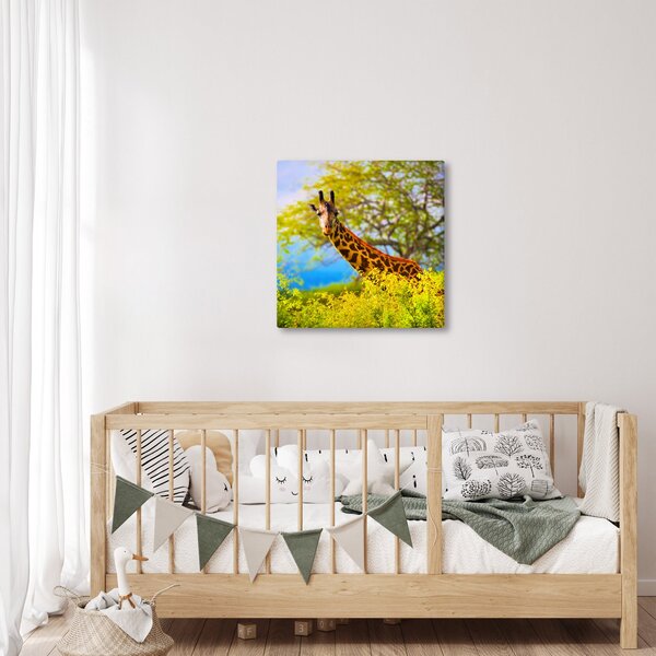 Obraz žirafy v Africe (30x30 cm)
