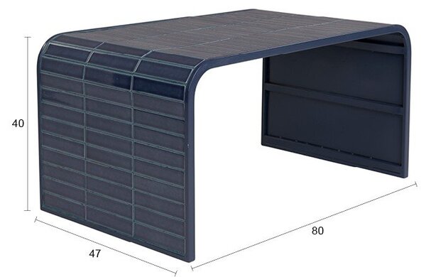 Modrý keramický konferenční stolek 47x80 cm Tiles – Zuiver