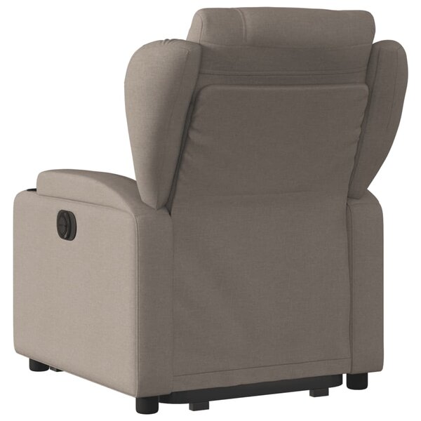 Elektrické zvedací polohovací křeslo taupe textil 3204514