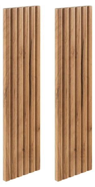Rodan Zrcadlová Skříňka 60 cm - Šedá - Boční Panely Dub Craft Zlatý - Závěsná - Bezúchytková - 2dveřová - FLOW