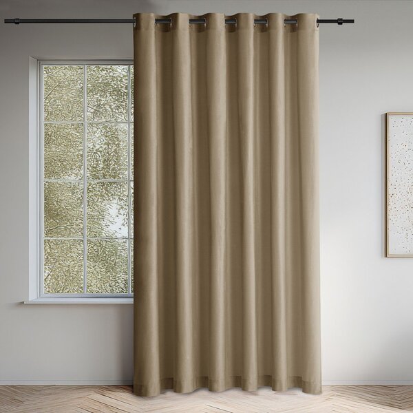 Béžový sametový dimout závěs 200x270 cm Velto – Filumi
