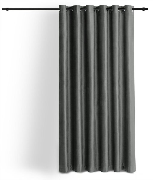 Tmavě šedý sametový dimout závěs 265x175 cm Velto – Filumi