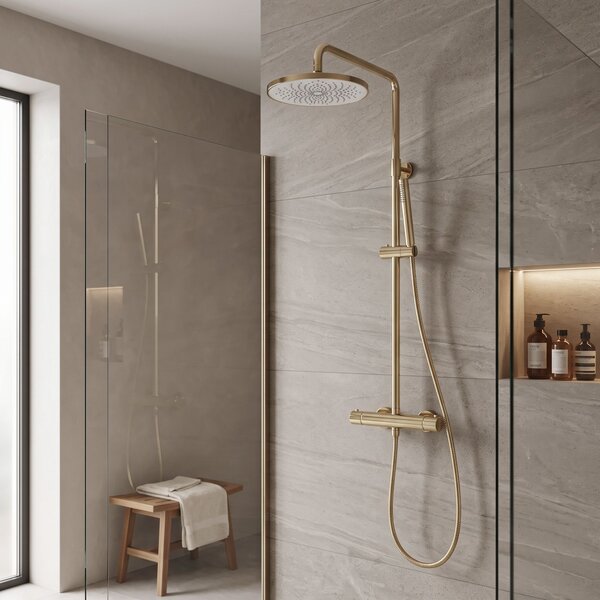 Rea, Kulatá dešťová sprcha REA JS-021 Gold, REA-P0390