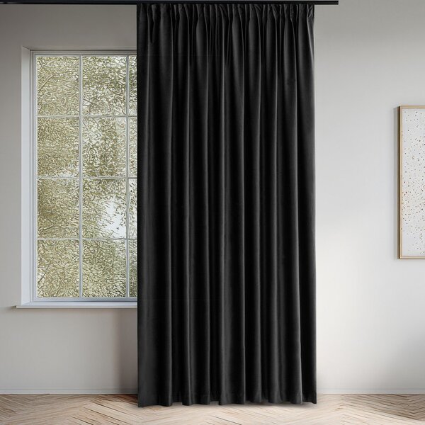 Černý sametový dimout závěs 200x250 cm Velto – Filumi