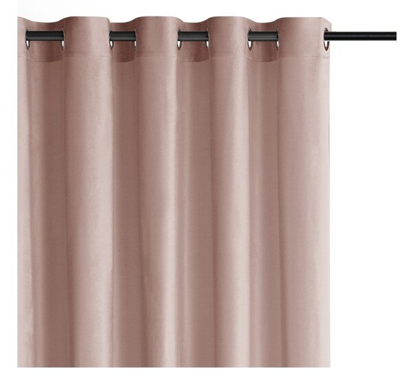 Světle růžový sametový dimout závěs 530x270 cm Velto – Filumi
