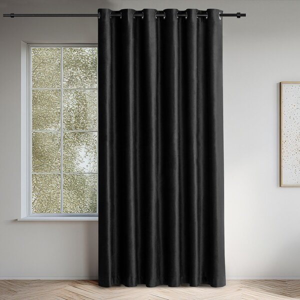 Černý sametový dimout závěs 400x225 cm Velto – Filumi