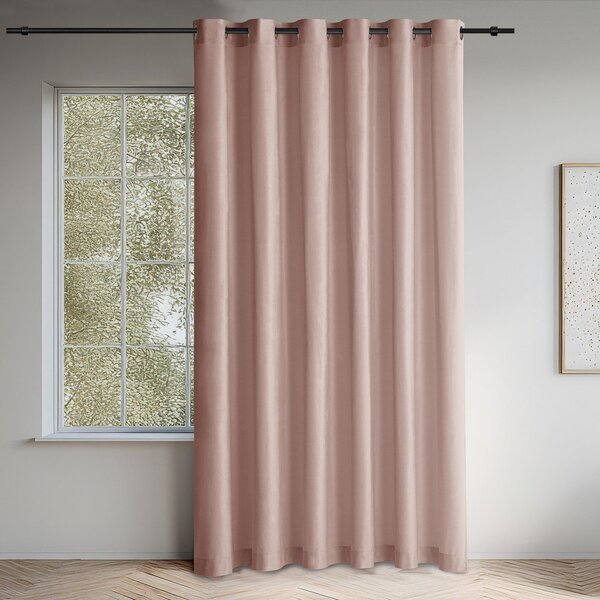 Světle růžový sametový dimout závěs 530x270 cm Velto – Filumi
