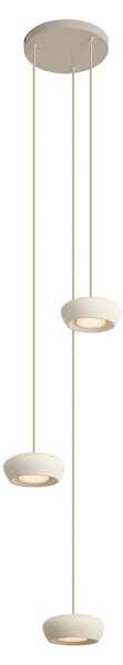 Moderní závěsná lampa béžová s kulatými stínidly 3-světelná - Concerto