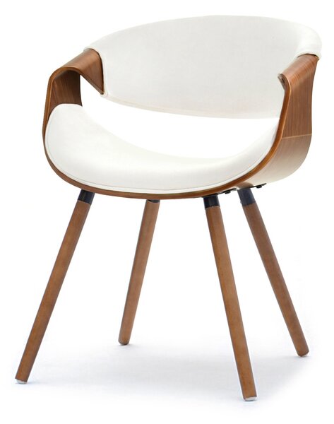 Židle Bjorn K (bílá + ořech). Akce -10%