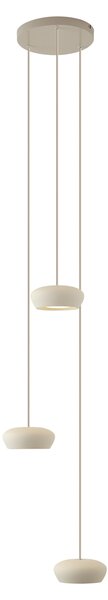 Moderní závěsná lampa béžová s kulatými stínidly 3-světelná - Concerto