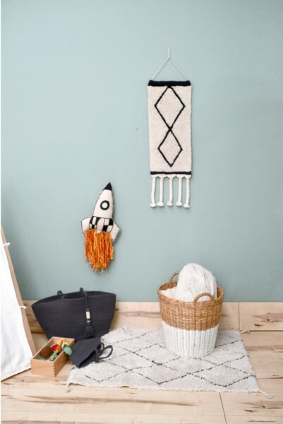 Krémový pratelný ručně tkaný bavlněný koberec 70x100 cm Mini Bereber – Lorena Canals
