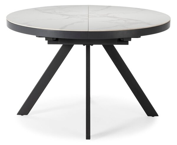 Kulatý rozkládací jídelní stůl s přídavnou deskou s keramickou deskou ø 120 cm Bela – Marckeric