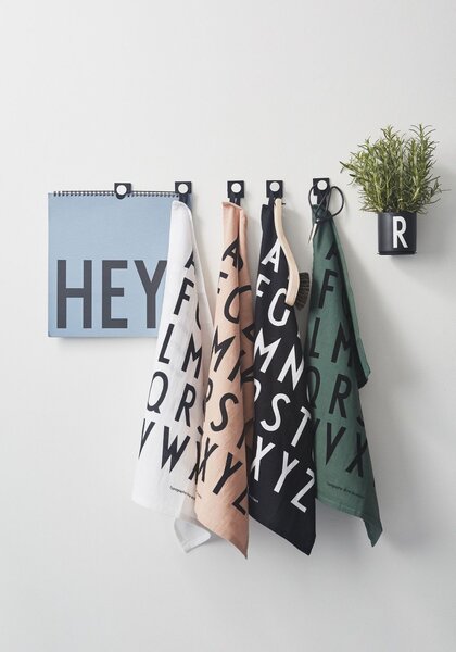 Bavlněná utěrka Design Letters White – set 2 ks