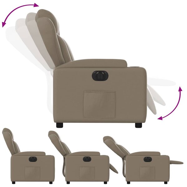 Elektrické polohovací křeslo cappuccino umělá kůže 3204536