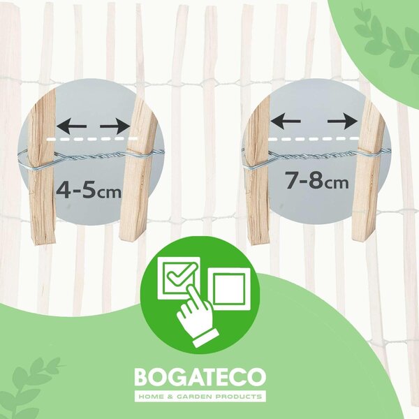 Zahradní plot ořechový - Latový plot 500 x 90 cm - Mezera mezi latěmi 4 až 5 cm - Dřevěný plot