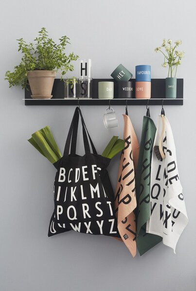 Bavlněná utěrka Design Letters White – set 2 ks