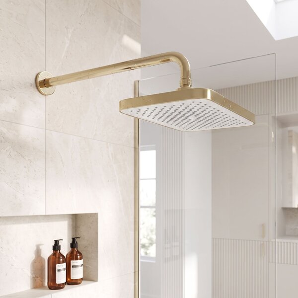Rea, Obdélníková dešťová sprcha REA JS-032 Brushed Gold, REA-P0396